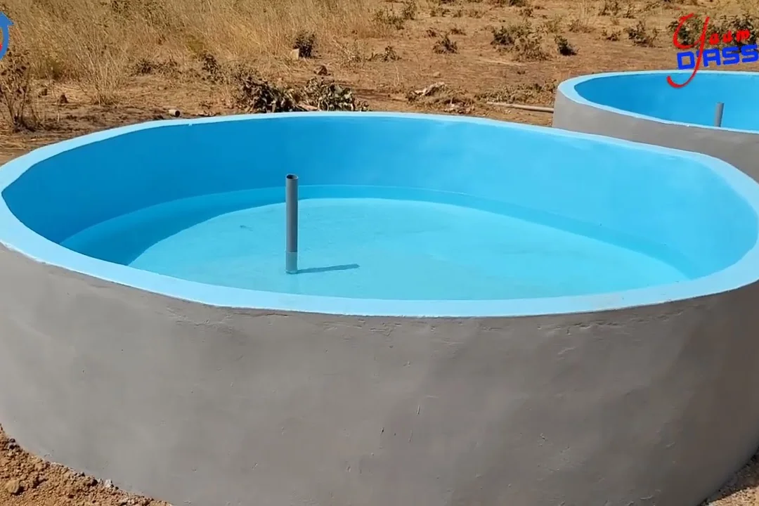 Bassin circulaire en béton